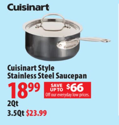 Cuisinart Style Stainless Steel Saucepan
