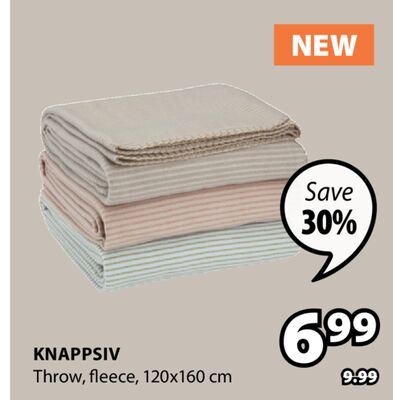 KNAPPSIV Throw, fleece