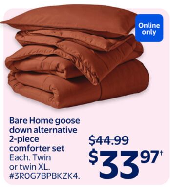 Bare Home goose down alternative 2-piece comforter set