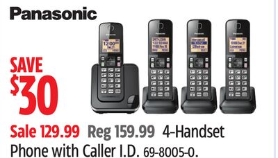 PANASONIC 4-Handset Phone with Caller I.D.