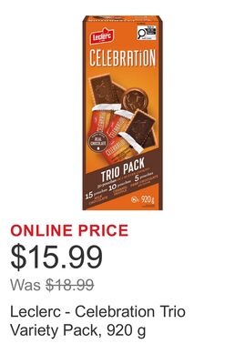 Leclerc - Celebration Trio Variety Pack, 920 g