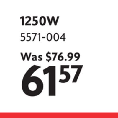 1250W 240V Convection Baseboard Heater