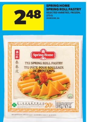 SPRING HOME SPRING ROLL PASTRY, 275 G