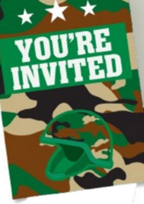 Camo "You're Invited" Invitations 8pk