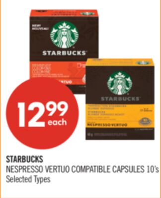 STARBUCKS NESPRESSO VERTUO COMPATIBLE CAPSULES