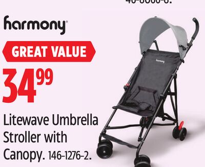 Harmony Litewave Umbrella Stroller with Canopy