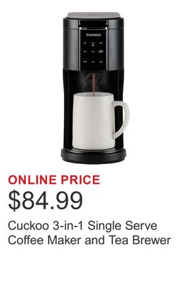 Cuckoo 3-in-1 Single Serve Coffee Maker and Tea Brewer