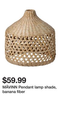 MÄVINN Pendant lamp shade, banana fiber