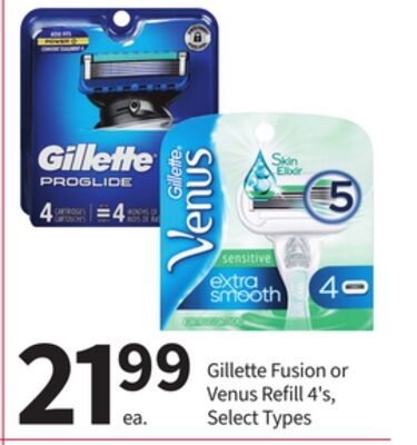 Gillette Fusion or Venus Refill