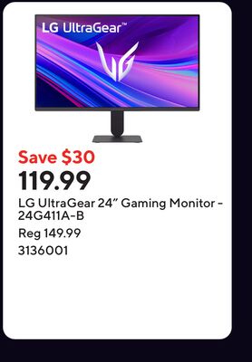 LG UltraGear 24" Gaming Monitor - 24G411A-B