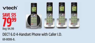 VTech DECT 6.0 4-Handset Phone with Caller I.D.