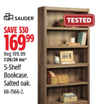 SAUDER 5-Shelf Bookcase