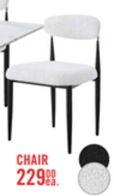 Kort & Co. Capri Dining Chair with Boucle Fabric & Gold Accent, Metal - White