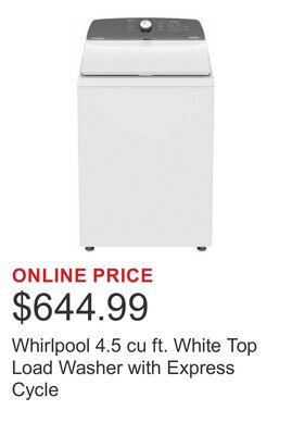 Whirlpool 4.5 cu ft. White Top Load Washer with Express Cycle