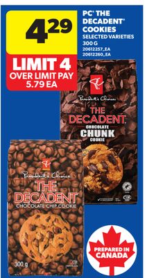 PC® THE DECADENT® COOKIES, 300 G