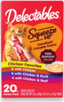 Delectables Squeeze Up cat treats variety pack