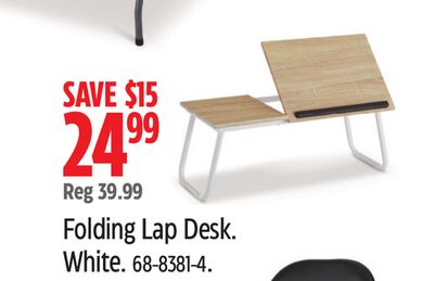 Folding Lap Desk. White
