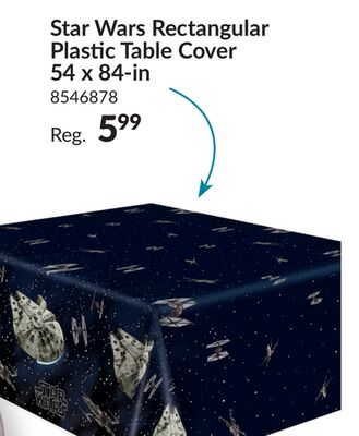 Star Wars Rectangular Plastic Table Cover 54 x 84 - in
