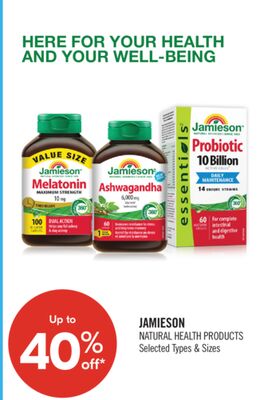 JAMIESON NATURAL HEALTH PRODUCTS
