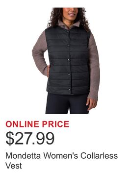 Mondetta Women's Collarless Vest