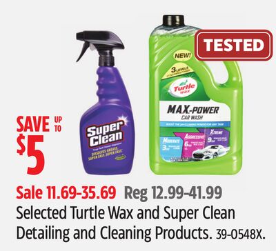 Selected Turtle Wax and Super Clean Detailing and Cleaning Products