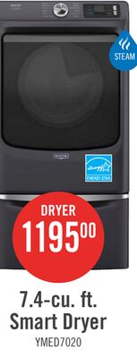 Maytag 7.4 Cu. Ft. Pet Pro Smart Electric Dryer - Midnight Steel - YMED7020RF