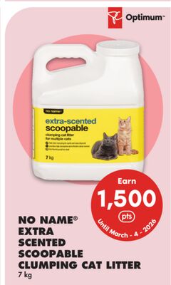 NO NAME® EXTRA SCENTED SCOOPABLE CLUMPING CAT LITTER, 7 kg