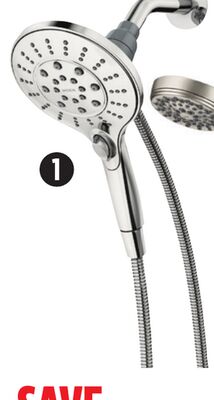 Moen 6-Setting Hand-Held Shower Head, Chrome