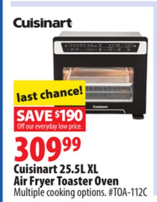 Cuisinart 25.5L XL Air Fryer Toaster Oven