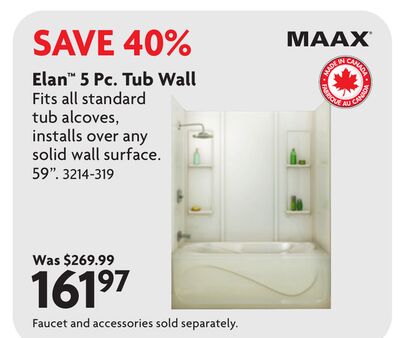 Elan™ 5 Pc. Tub Wall