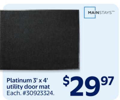 Platinum 3' x 4' utility door mat