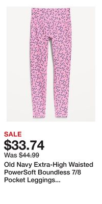 Old Navy Extra-High Waisted PowerSoft Boundless 7/8 Pocket Leggings – No Front Seam