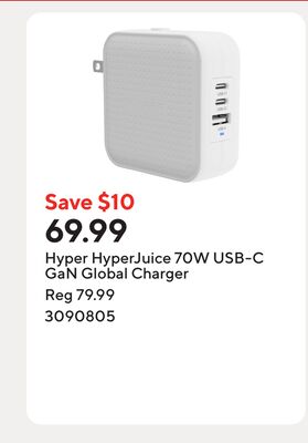 Hyper HyperJuice 70W USB-C GaN Global Charger