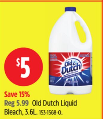 Old Dutch Liquid Bleach, 3.6L