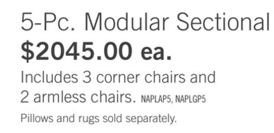 Naples 5-Piece Outdoor Patio Set with 3 Corner Chairs & 2 Armless Chairs - Hand-Woven Resin Wicker, UV & Weather Resistant - Natural/Grey