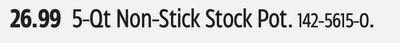 5-Qt Non-Stick Stock Pot.