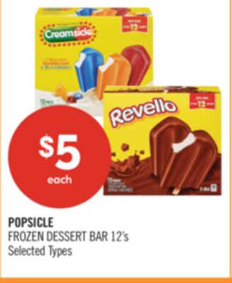 POPSICLE FROZEN DESSERT BAR