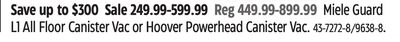 Miele Guard L1 All Floor Canister Vac or Hoover Powerhead Canister Vac