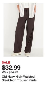Old Navy High-Waisted SleekTech Trouser Pants