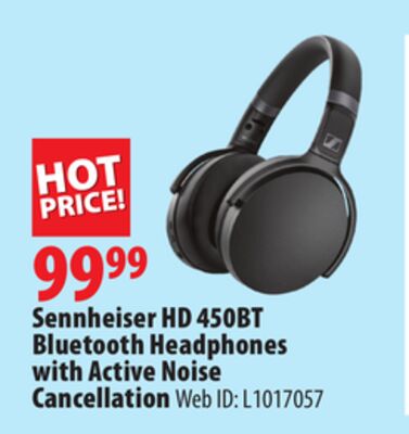 Sennheiser HD 450BT Bluetooth Headphones with Active Noise Cancellation