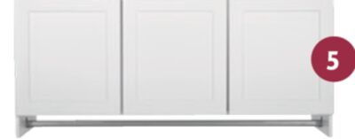 54" x 16" Willow Collection Laundry Wall Cabinet - with Three Doors, White