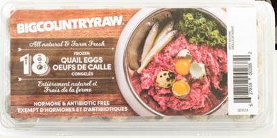 Big Country Raw Frozen Quail Eggs Dog & Cat Treats