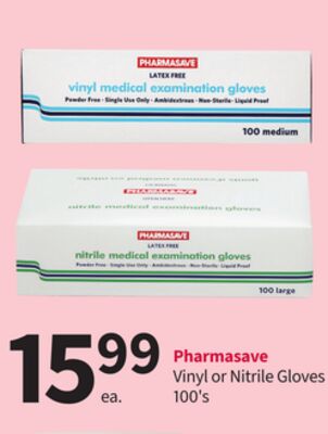 Pharmasave Vinyl or Nitrile Gloves