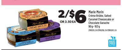 MARIE MORIN CRÈME BRÛLÉE, SALTED CARAMEL CHEESECAKE OR CHOCOLATE GANACHE, 90 G - 103 G