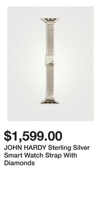 JOHN HARDY Sterling Silver Smart Watch Strap With Diamonds