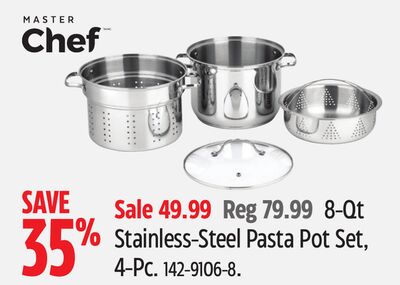 8-Qt Stainless-Steel Pasta Pot Set, 4-Pc.