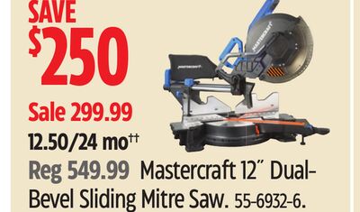 Mastercraft 12˝ Dual-Bevel Sliding Mitre Saw