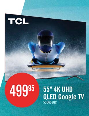 TCL 55" Q65 QLED 4K UHD Smart Google TV (55Q651G-CA)