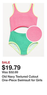 Old Navy Textured Cutout One-Piece Swimsuit for Girls