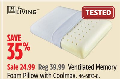 For Living Ventilated Memory Foam Pillow with Coolmax
